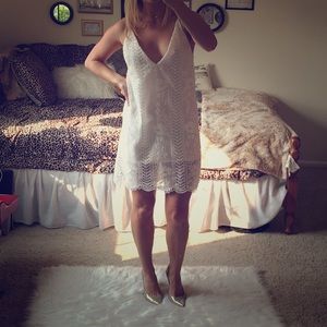 ASTR white lace dress